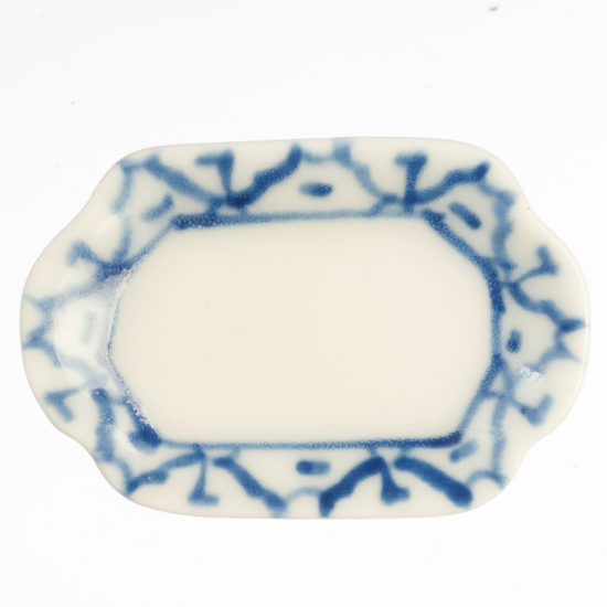 (image for) Ceramic Plate With Blue Trim