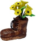 (image for) Yellow Lazy Susans in Boot Planter