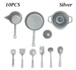 (image for) Economy Cookware Set - Silver/Gray - 10pc