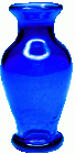 (image for) Blue Glass Classic Pedestal Vase