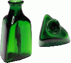 (image for) Green Triangular Medicine Bottle