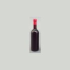 (image for) Black Wine Bottle w/ Red Lid Unlabeled