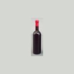 (image for) Black Wine Bottle w/ Red Lid Unlabeled