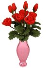 (image for) Red Roses in Pink Classic Vase 12pc