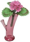 (image for) Pink Geranium in Pink Pipe Vase