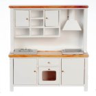 (image for) Kitchen Sink - Stove - Cabinet - White & Oak