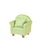 (image for) Green And White Chair With Pillow