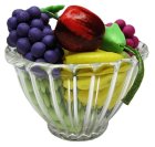 (image for) Fruit in Ribbed Glass Bowl