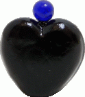 (image for) Black Glass Heart w/Stop