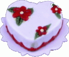 (image for) Flowered Heart Cake