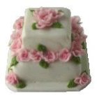 (image for) 2 Tier Square Wedding Cake