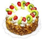 (image for) Kiwi & Strawberry Topped Cake