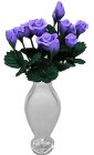 (image for) Purple Roses in Classic Vase 12pc