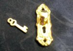 (image for) Gold Metal Door Faceplate w/ Knob & Key