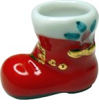 (image for) Ceramic Santa Boot Container