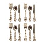 (image for) 12pc Fancy Flatware Set - Silver