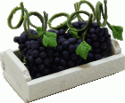 (image for) Purple Grapes in Whitewashed Crate