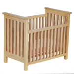 (image for) Oak Slatted Nursery Crib