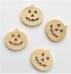 (image for) Wood Pumpkins 4pc