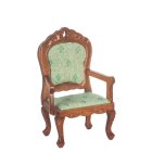 (image for) Victorian Fauteuil Light - Green & Walnut