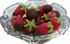 (image for) Chocolate Strawberries in Glass Dish