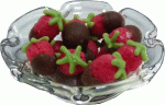 (image for) Chocolate Strawberries in Glass Dish