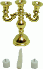 (image for) Gold Candelabra with Candles Style 3