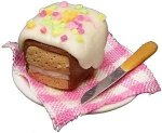 (image for) Spice Cake w/ Knife on Napkin in Basket