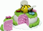 (image for) Bumble Bee Cake Sliced