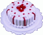 (image for) Red & White Floral Cake