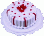 (image for) Red & White Floral Cake