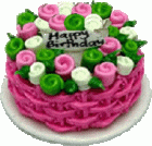 (image for) Pink Trimmed Happy Birthday Cake