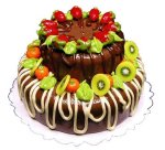 (image for) Large 2-Tiered Fruit Topped Cake Style 1