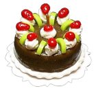 (image for) Chocolate Cake w/ Kiwi Berry Decoration