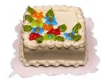 (image for) Square Floral Pattern Cake