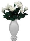 (image for) White Roses in Classic Vase 12pc