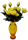 (image for) Yellow Roses in Amber Vase 12pc