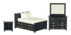 (image for) Double Bedroom Furniture Set - Black - 3pc