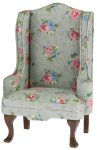 (image for) Chair - Gray Floral&Walnut