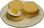 (image for) 2 Egg Sandwiches on Plate