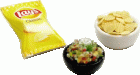 (image for) Bowl of Chips, Bag of Chips and Bowl of Guacamole