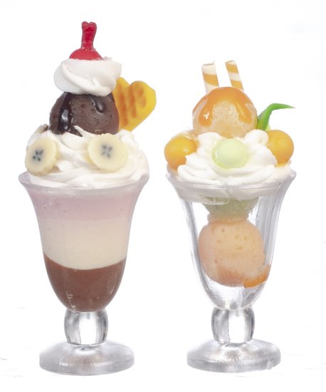 (image for) Ice Cream Sundaes Chocolate Banana/ Sorbe 2pc