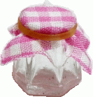 (image for) 6-Sided Glass Jar w/ Gingham Top