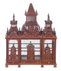 (image for) Victorian Birdcage w/ Birds Walnut