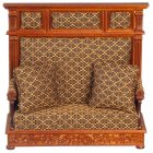 (image for) Tudor Hall Couch Brown Pattern Upholstered - Walnut