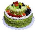 (image for) Large 2-Tiered Fruit Topped Cake Style 3