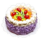 (image for) Purple Iced Cake w/ Fruit