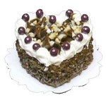 (image for) Berry Topped Chocolate Heart Cake