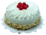 (image for) Nut Ringed Cream Cake w/ Cherries