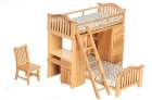 (image for) Bunk Bed Set - Oak - 5pc